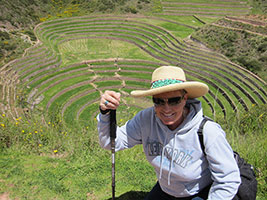 Dr. Meg at Morray, Urabamba Valley, Peru